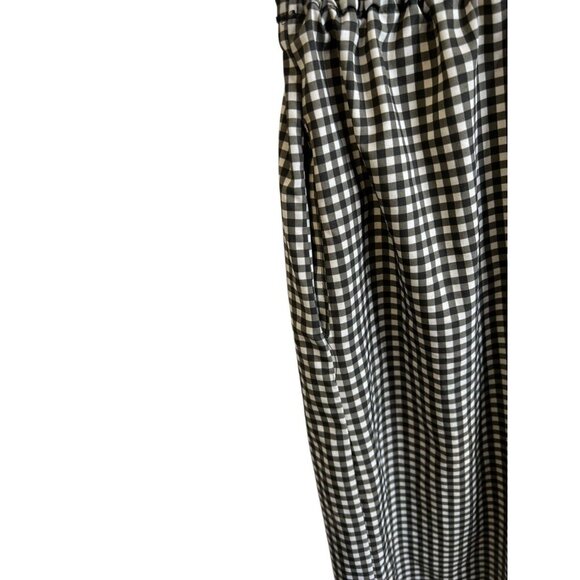 Albion Fit Gingham Jumpsuit Black White Womens Petite Size Small Jetsetter - Picture 5 of 7